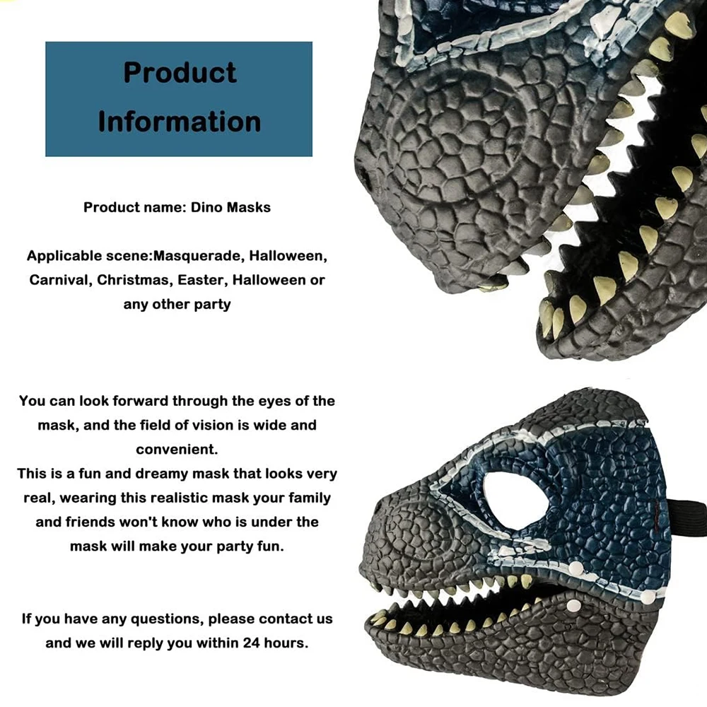 Halloween Dinosaur Mask Horror - Kids Face Mask review and price
