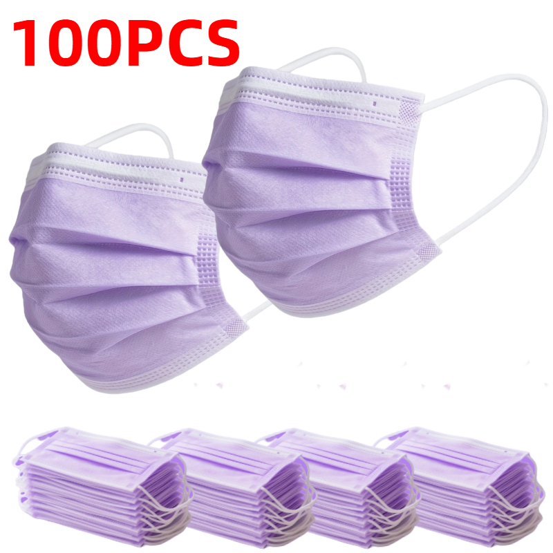 100Pcs Thick Purple Disposable - Disposable Surgical Mask review and price