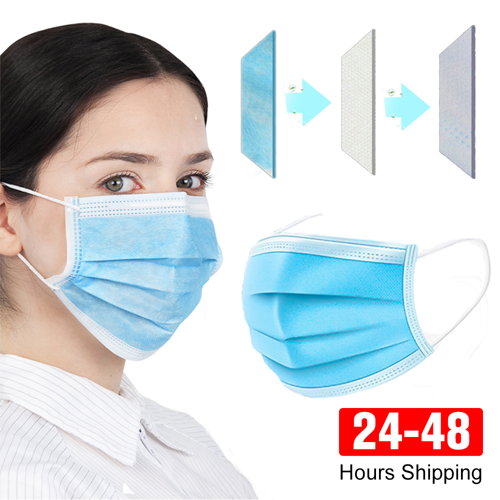 Masks 3-layer Mask Face Masks  - Black Face Mask Pack review and price