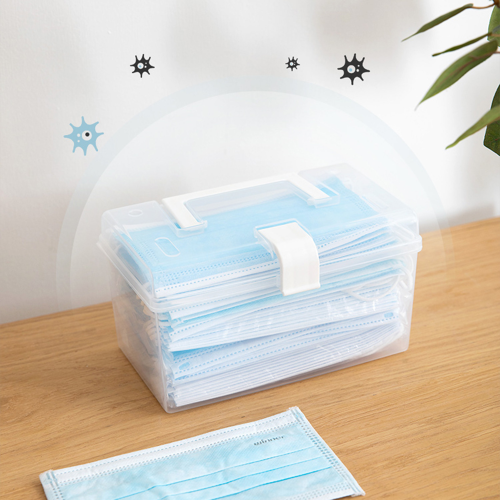 1Pcs Healthy Premium Plastic D - Face Mask Storage Box review and price