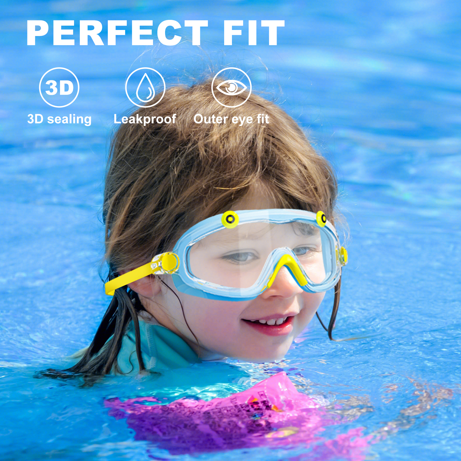 Kids Swim Goggles Boys Girls A - Silicone Mask Bracket review and price