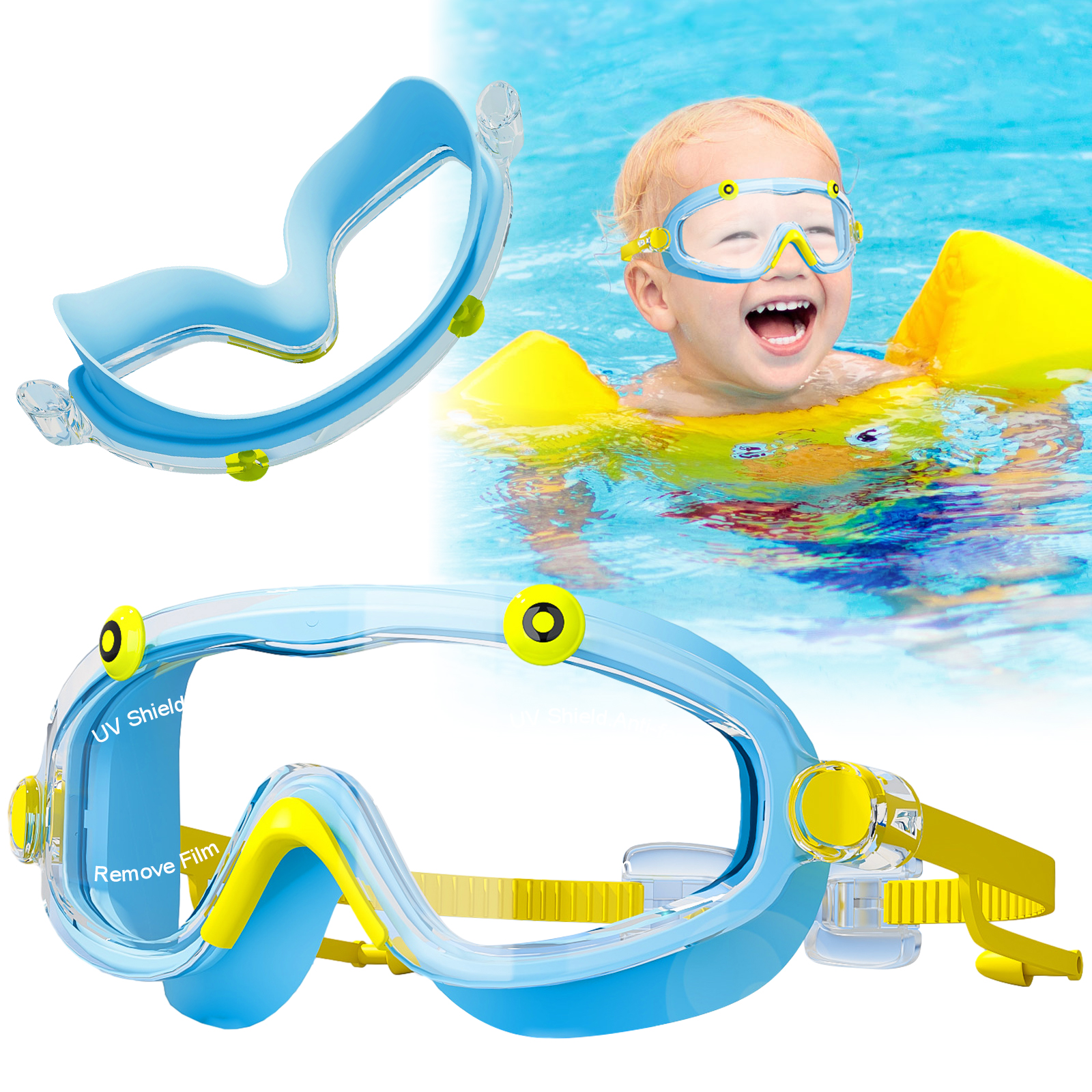 Kids Swim Goggles Boys Girls A - Silicone Mask Bracket review and price