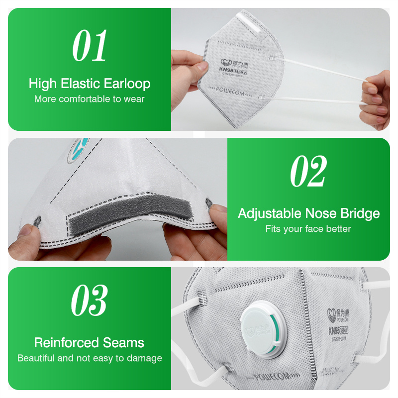 POWECOM KN95 Masks Activated C - Disposable Surgical Mask review and price