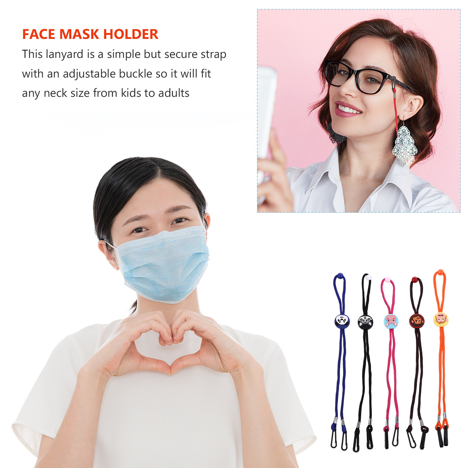 5Pcs Kids Face Mask Holder Lan - Mask Chain Holder review and price